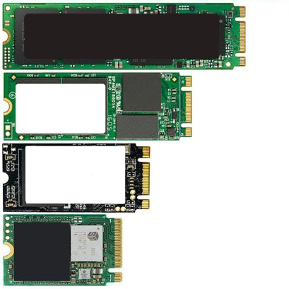 M.2 PCIe NVMe drive sizes 2230 2242 2260 2280
22110